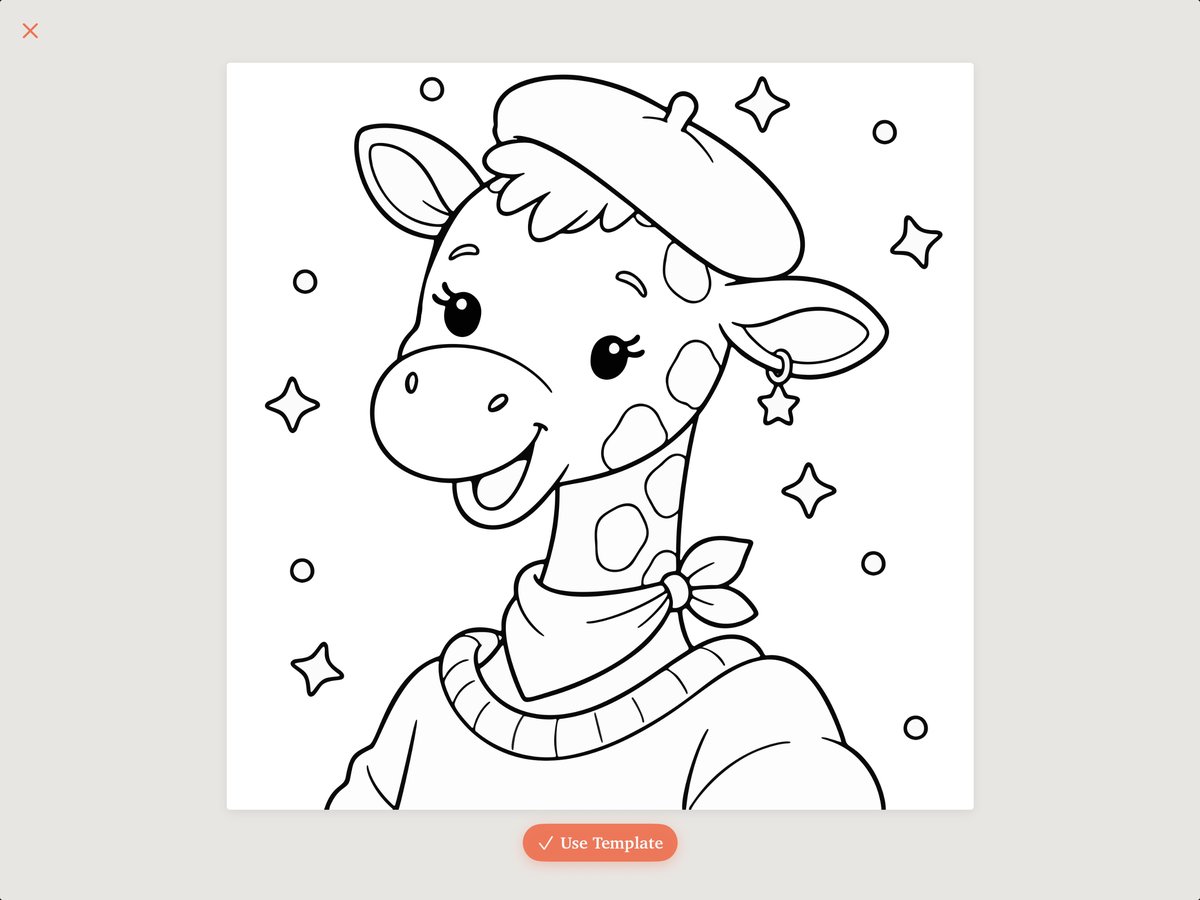 Hazel's Meet Hazel page in the preview, with the Use Template button below